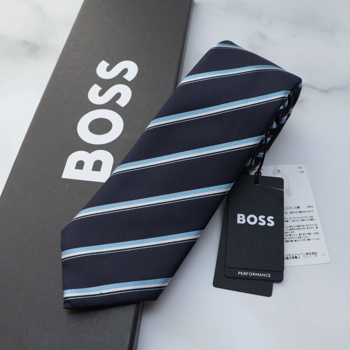 未使用 HUGO BOSS ヒューゴ ボス ネクタイ 箱付き