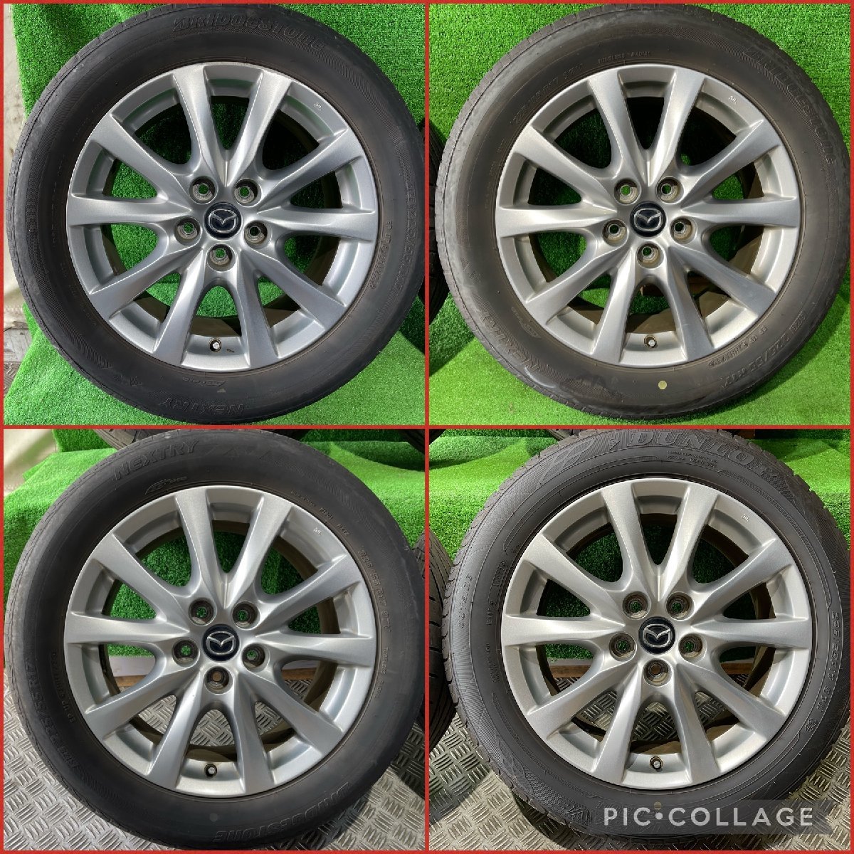 マツダ MAZDA アテンザ 純正 17インチ 7.5J +50 PCD114.3 5H【225/55R17】NEXTRY 2020/2022年製 5分山 夏 ラジアルタイヤ付4本セット！の画像3