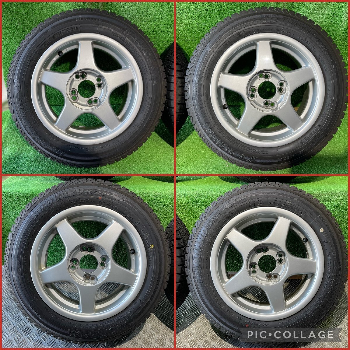 メーカー不明 マルチ 14インチ 6.0J +40 PCD100/114.3 4H【165/70R14】iceGUARD 2022年製 7分山 冬 スタッドレスタイヤ付4本セット！_画像4