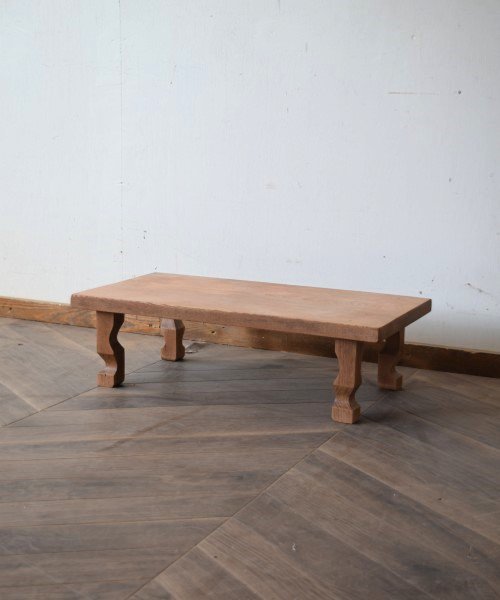 古い楢材の小飾り台テーブル　アンティークアトリエ飾り台花台店舗什器