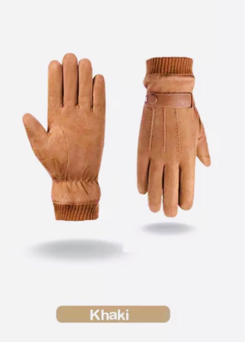 手袋　革手袋　マルチライン　スエード　レザー グローブ　メンズ　裏起毛 革 防寒 自転車 サイクリング 液晶タッチ スマホ手袋