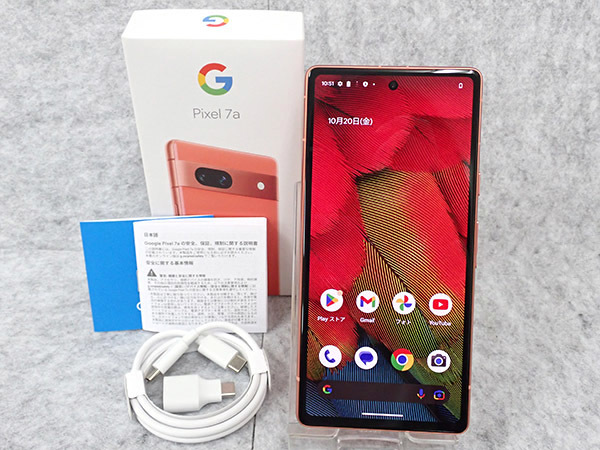 【中古 訳あり】国内版SIMフリー Google Pixel 7a コーラル 128GB グーグルピクセル スマホ 本体※FeliCa不可(NKA684-1)_画像1