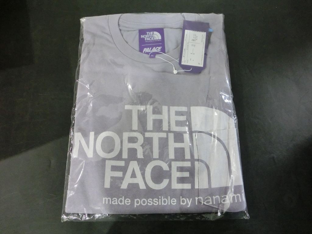 T【E2-49】【60サイズ】▲未開封/PALACE パレス/THE NORTH FACE 半袖 Tシャツ/XLサイズ/メンズ_画像1