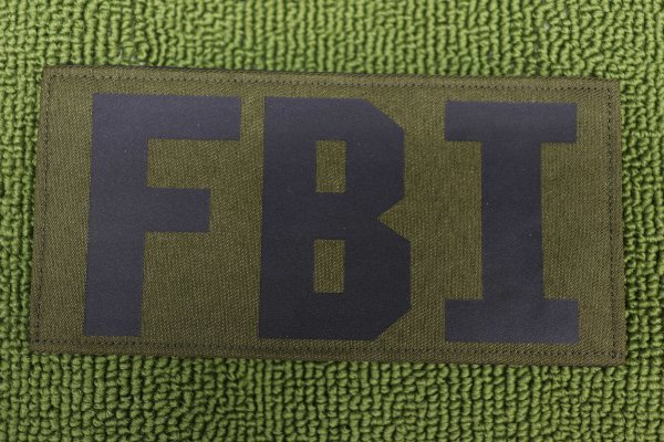 PA14新品 FBI 連邦捜査局 パッチ パネルパッチ シングルステッチ ダブルマジックテープ 両面 オリーブドラブOD ベルクロ LOGOブラック_画像1