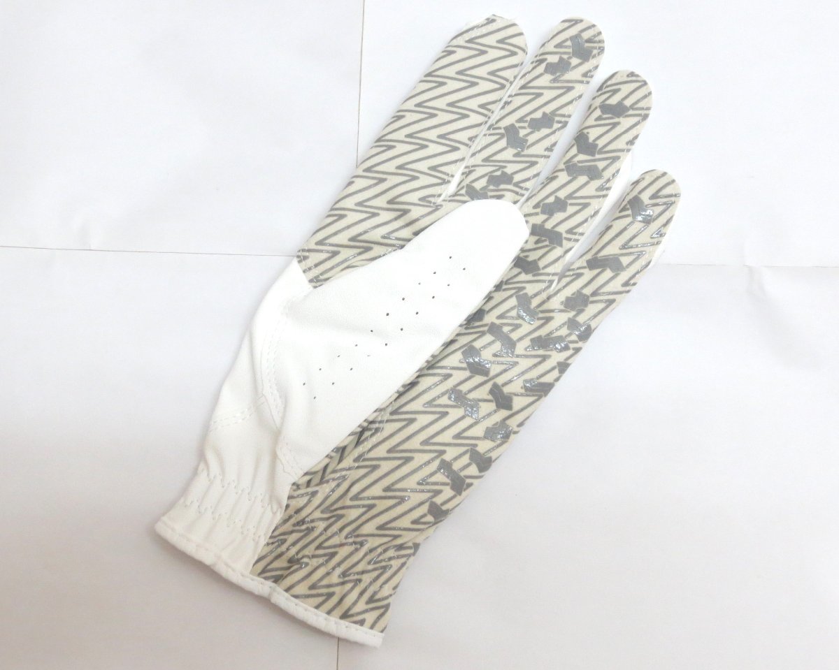  new goods * Adidas *EVL61 code Chaos Golf glove *CODECHAOS*2022*[HR6434] white / gray two *25cm*3 sheets *.. packet 