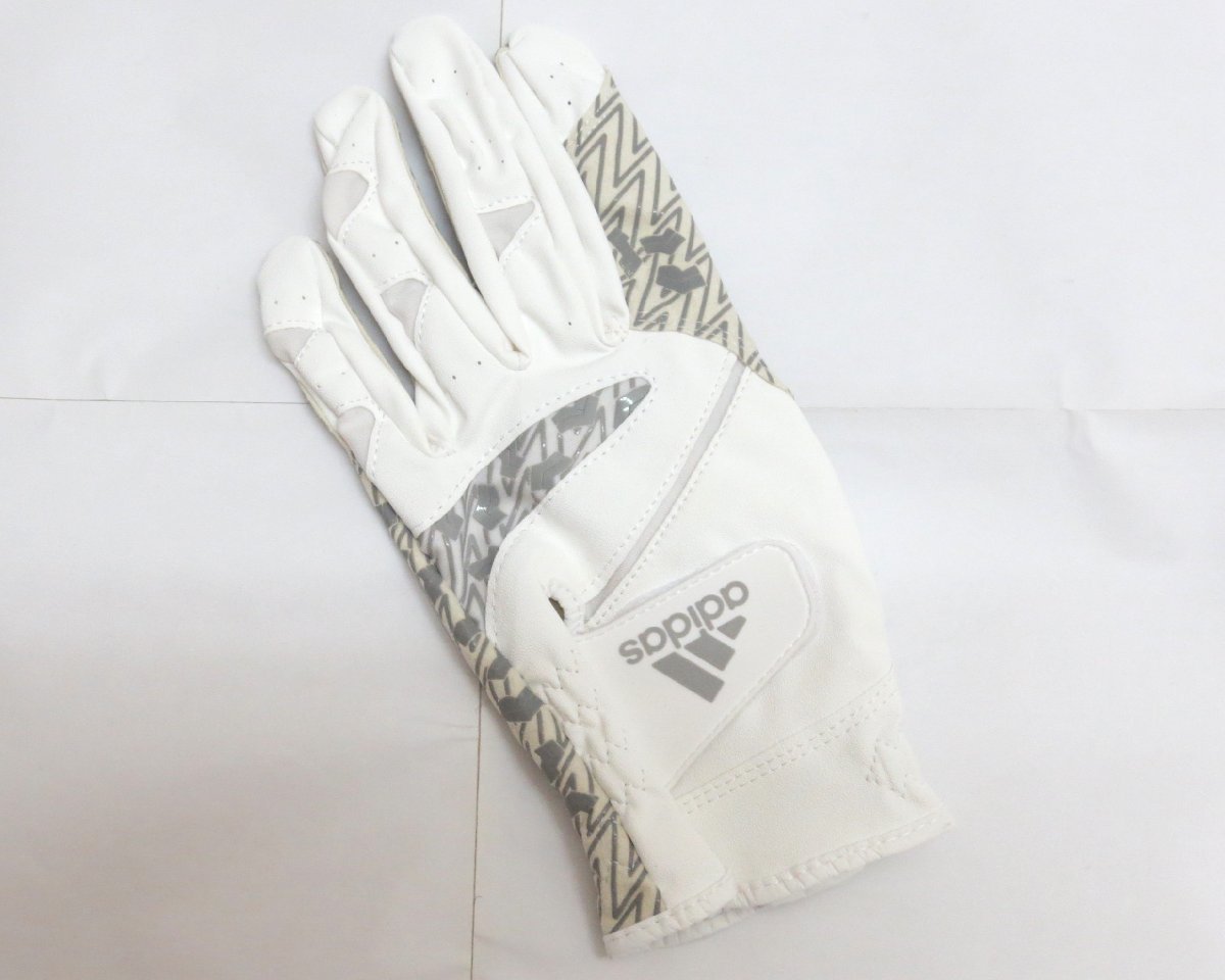  new goods * Adidas *EVL61 code Chaos Golf glove *CODECHAOS*2022*[HR6434] white / gray two *25cm*2 sheets *.. packet 