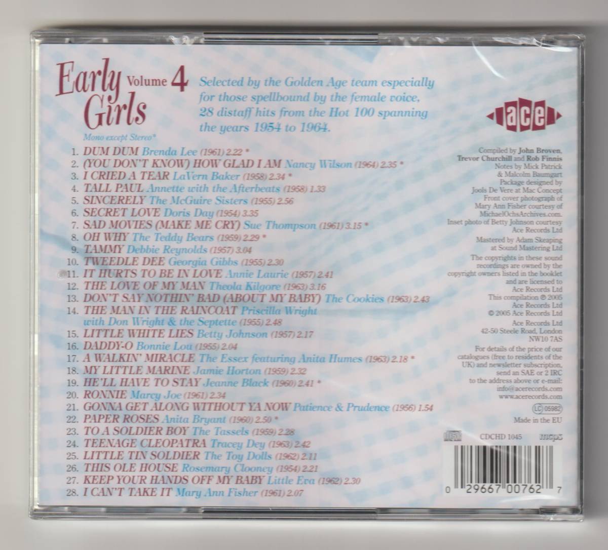 【新品/輸入盤CD】VARIOUS ARTISTS/Early Girls Vol.4_(出品商品はシールド状態です)