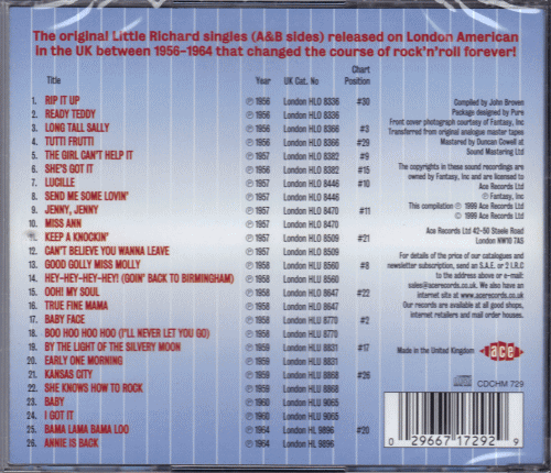【新品/輸入盤CD】LITTLE RICHARD/The Original British Hit Singles_(出品商品はシールド状態です)