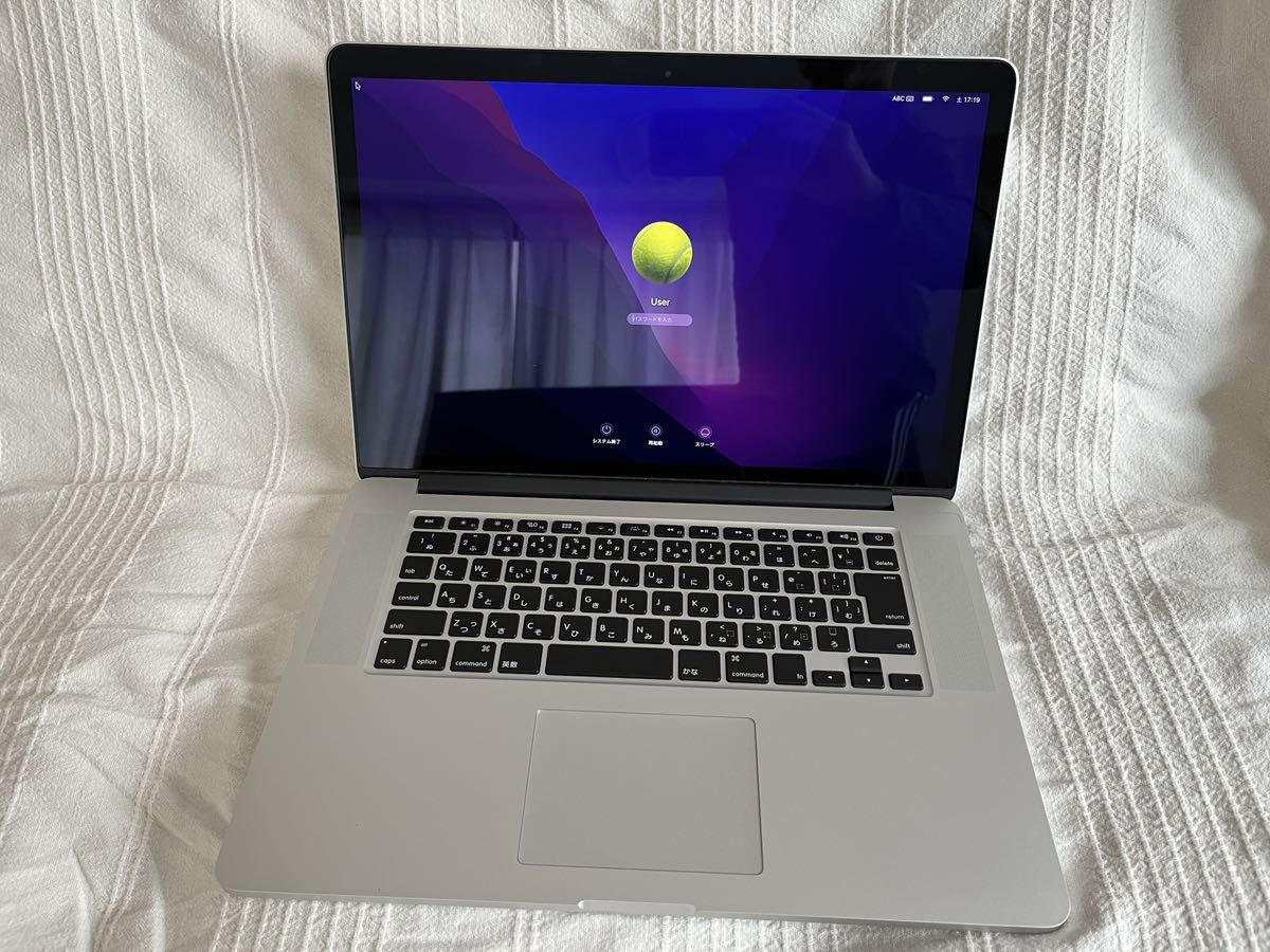 美品15.4インチApple MacBook Pro (Retina,15-inch,Mid 2015) A1398