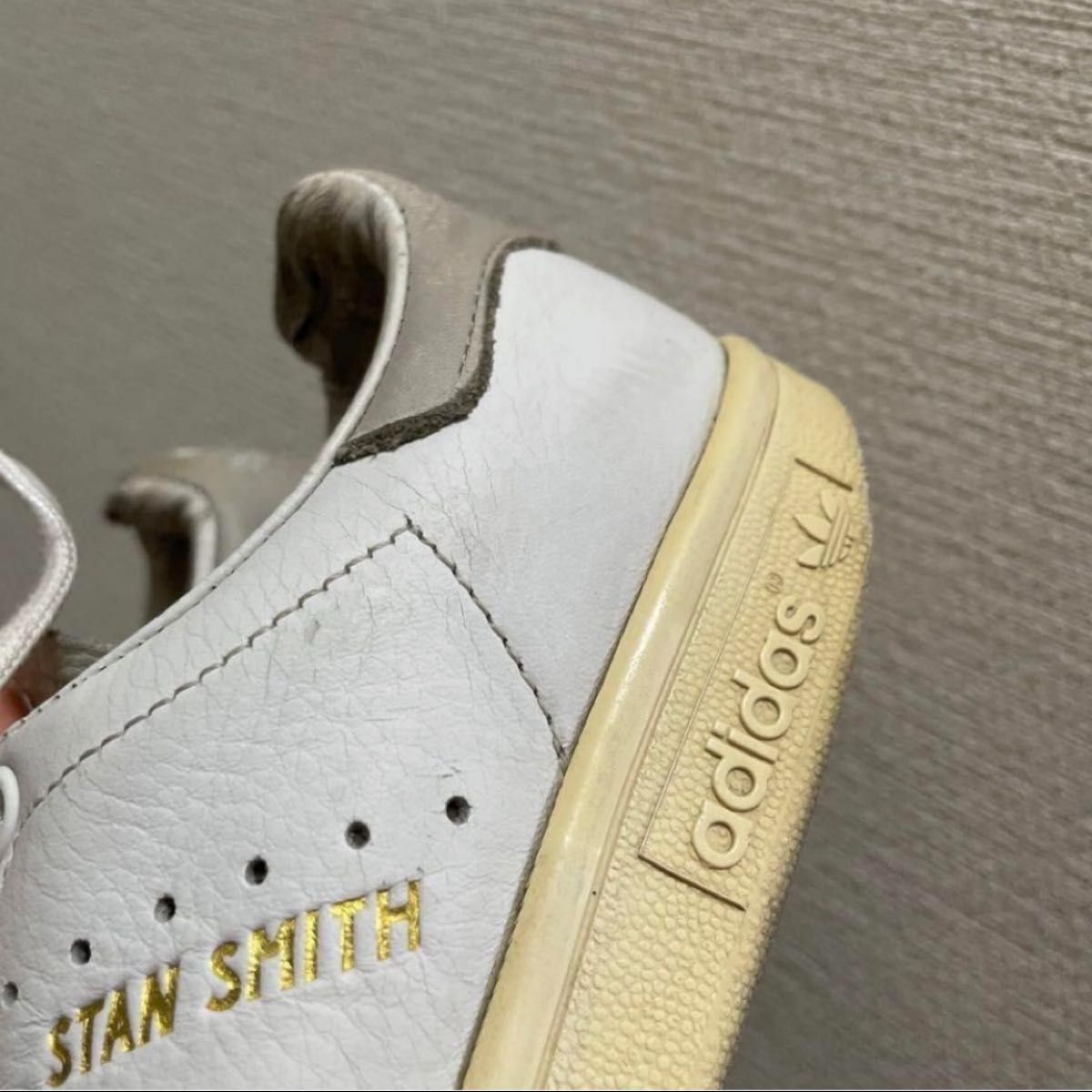 【希少品】adidas  本革 スタンスミス  22cm クリアグラナイト　ホワイト　グレー　アディダス  STAN SMITH 