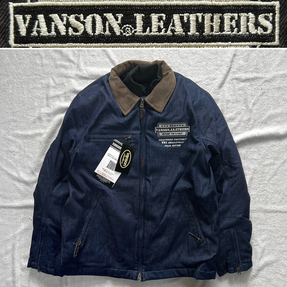 VANSON VS22110W 2XL size Vanson Denim jacket lai DIN g jacket winter . manner waterproof protection against cold protector equipment A51003-11