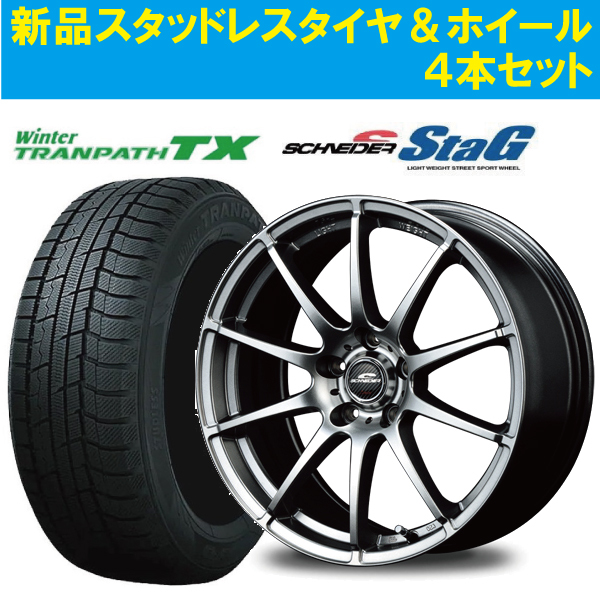 激安 4本価格 マルカサービス シュナイダー STAG MGR 18インチ 5H114.3 8J+35 235/50R18 トーヨー ウィンタートランパスTX アルファード_画像1