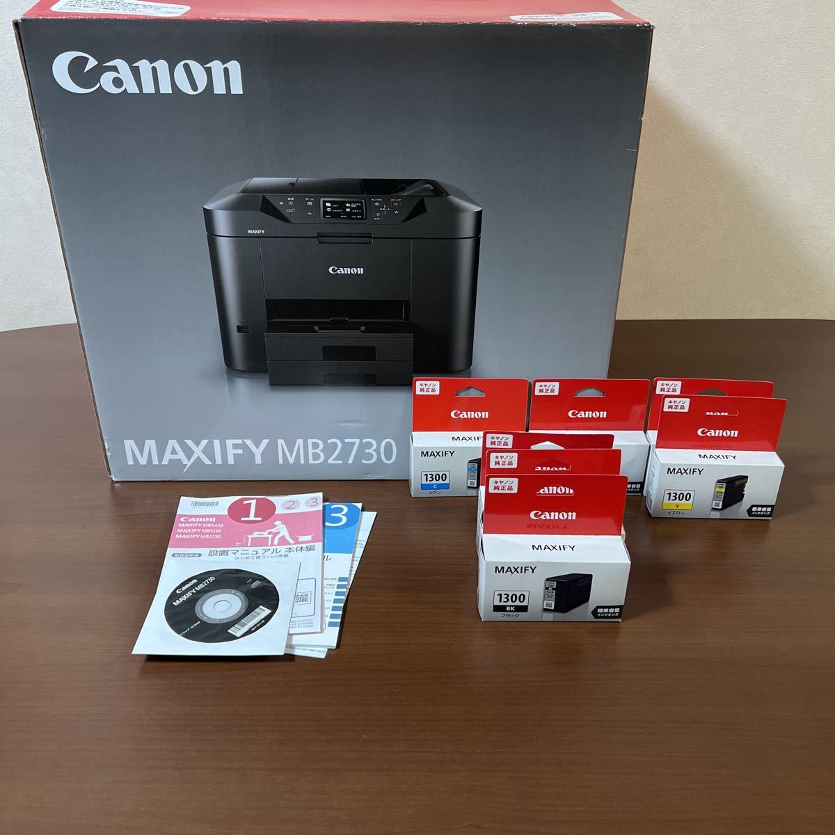 Canon MB2730 キャノン インクジェットプリンター 複合機 ビジネス PIXUS 使用枚数740枚 スキャナー FAX USB 無線LAN 有線LAN インク付き