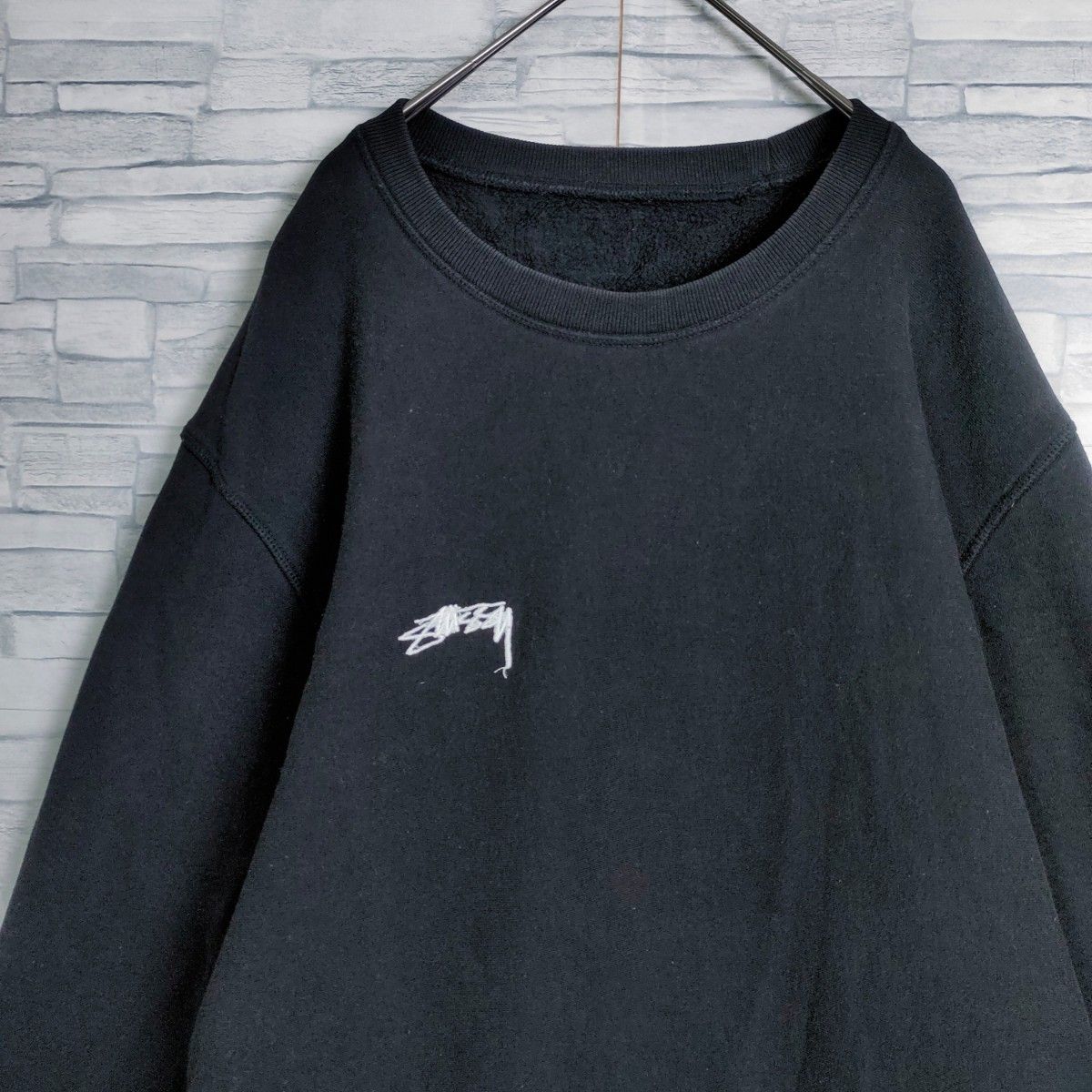 希少デザイン】Stussy ステューシー 反転刺繍ストックロゴ付ボア 希少デザイン】Stussy ステューシー 反転刺繍ストックロゴ付ボア