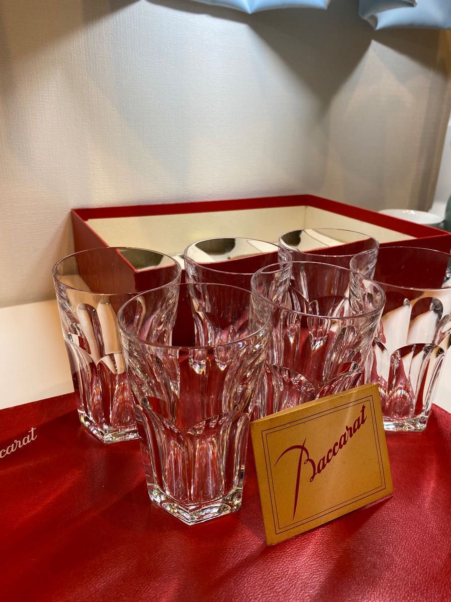 日曜日までに売り切り 未使用 美品 オールドバカラ グラス 6個 Baccarat アメリカンタンブラー ロックグラス