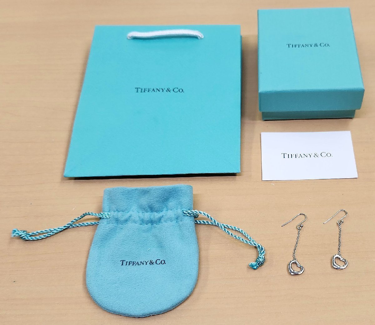 送料520円 美品 ティファニー/TIFFANY&Co. オープンハートピアス シルバー925 2.1g ブランド アクセサリー_画像4