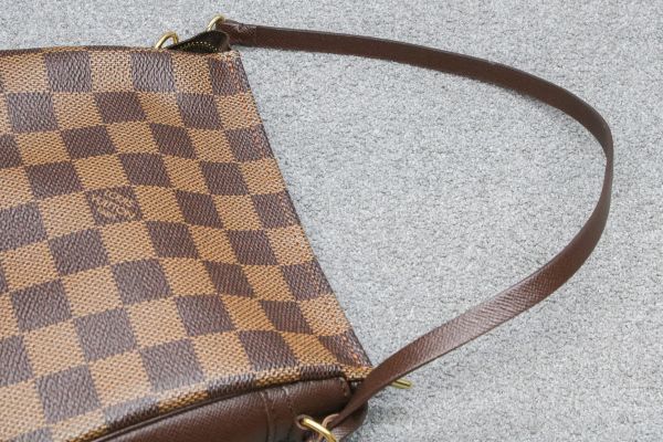 極美品 ルイヴィトン N51892 ダミエエヌベ トゥルース メイクイップ アクセサリーポーチ ハンドバッグ LOUIS VUITTON_画像8