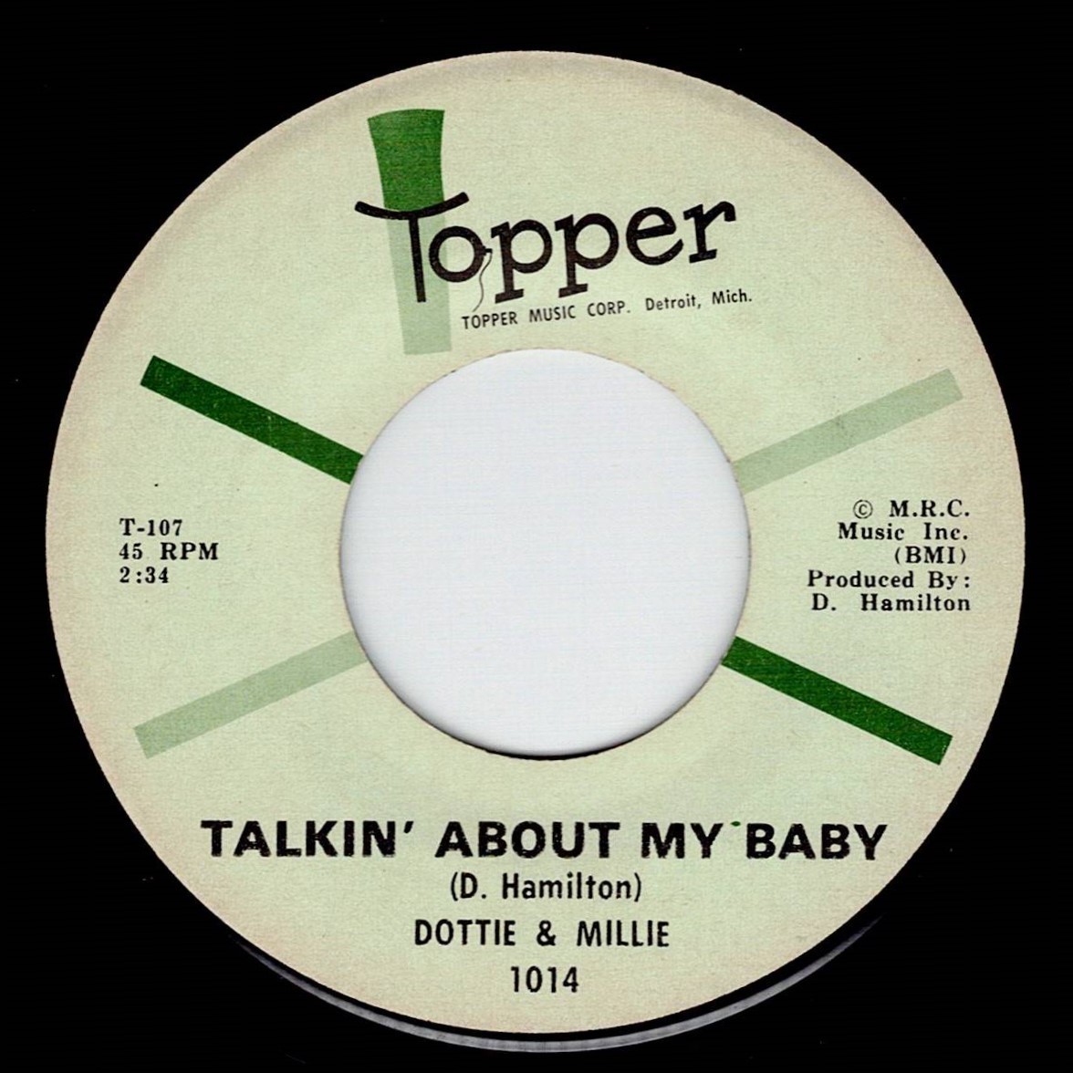 Dottie & Millie / Talkin’ About My Baby Nothing In This World (Topper) original