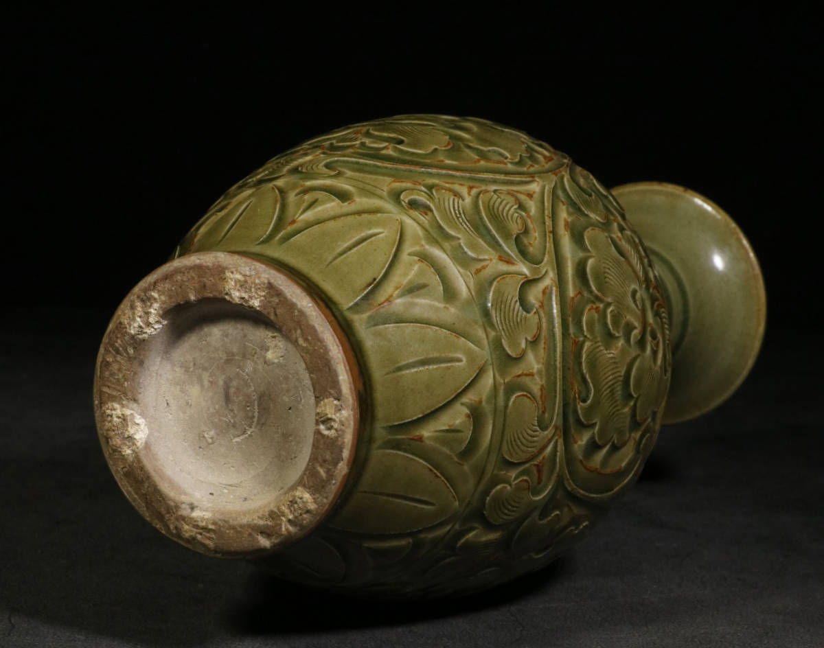 正規品! ▽鴻▽宋朝時代 陶磁器 骨董品 中国古美術 時代物 染付 耀州窯