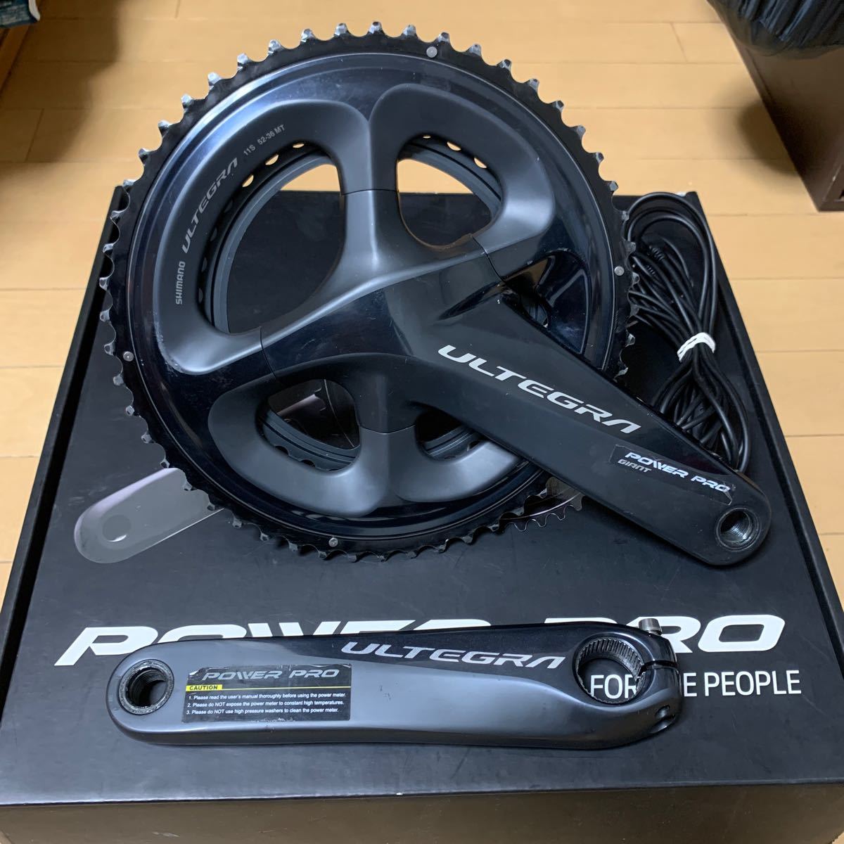 ☆両側パワーメーター　giant power pro FC-R8000 170 52-36 11s SHIMANO ULTEGRA クランク　充電器　元箱付　動作正常品　ロードバイク_画像6