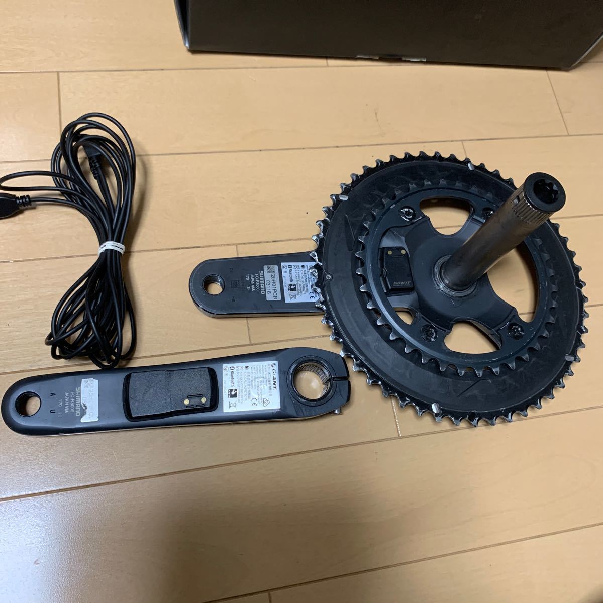 ☆両側パワーメーター　giant power pro FC-R8000 170 52-36 11s SHIMANO ULTEGRA クランク　充電器　元箱付　動作正常品　ロードバイク_画像5