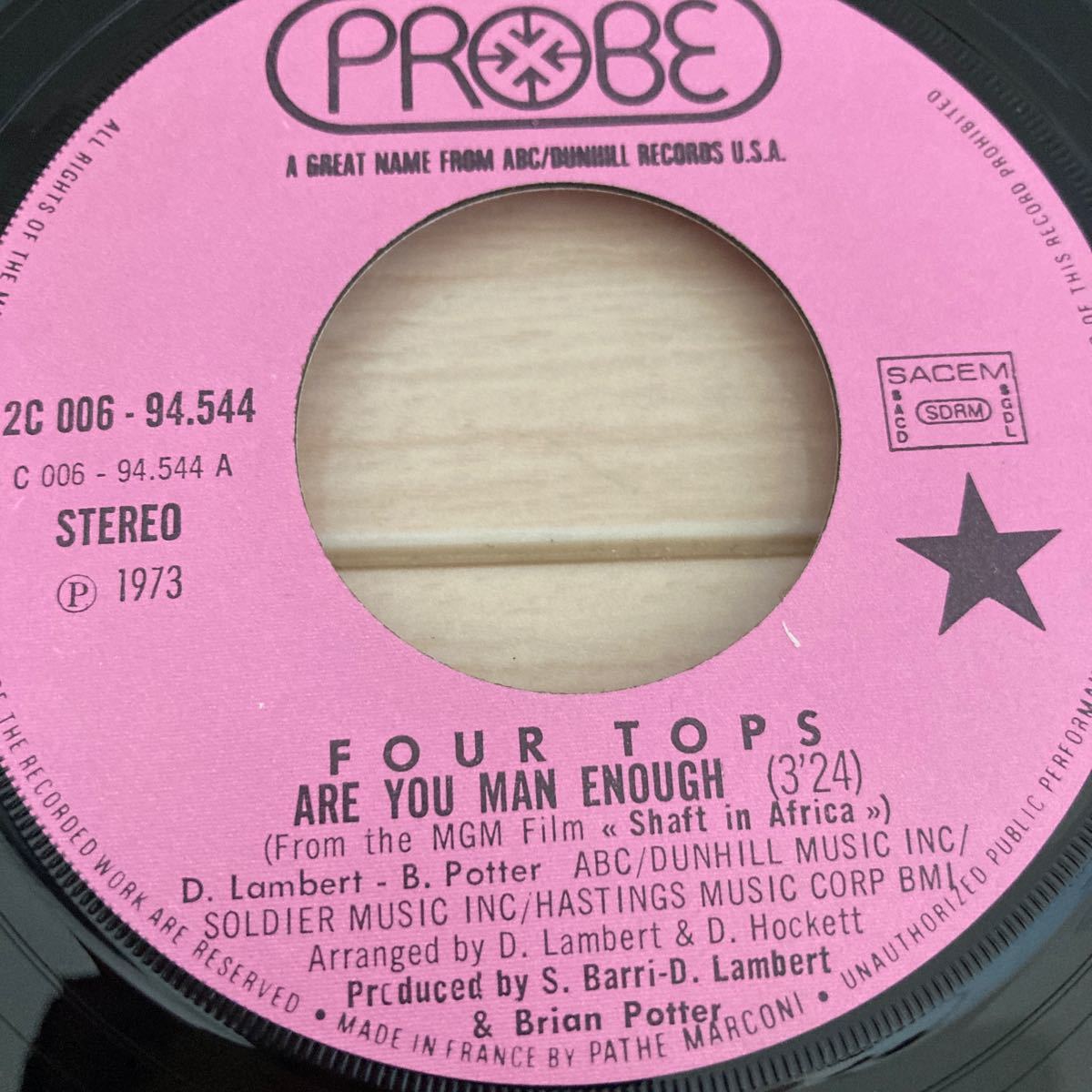 Are you man enough / Shaft in Africa/ sound track/ Four Tops / O.S.T. / フランス盤 / original/ Muro / Dev Large/ Soul / Funkの画像4
