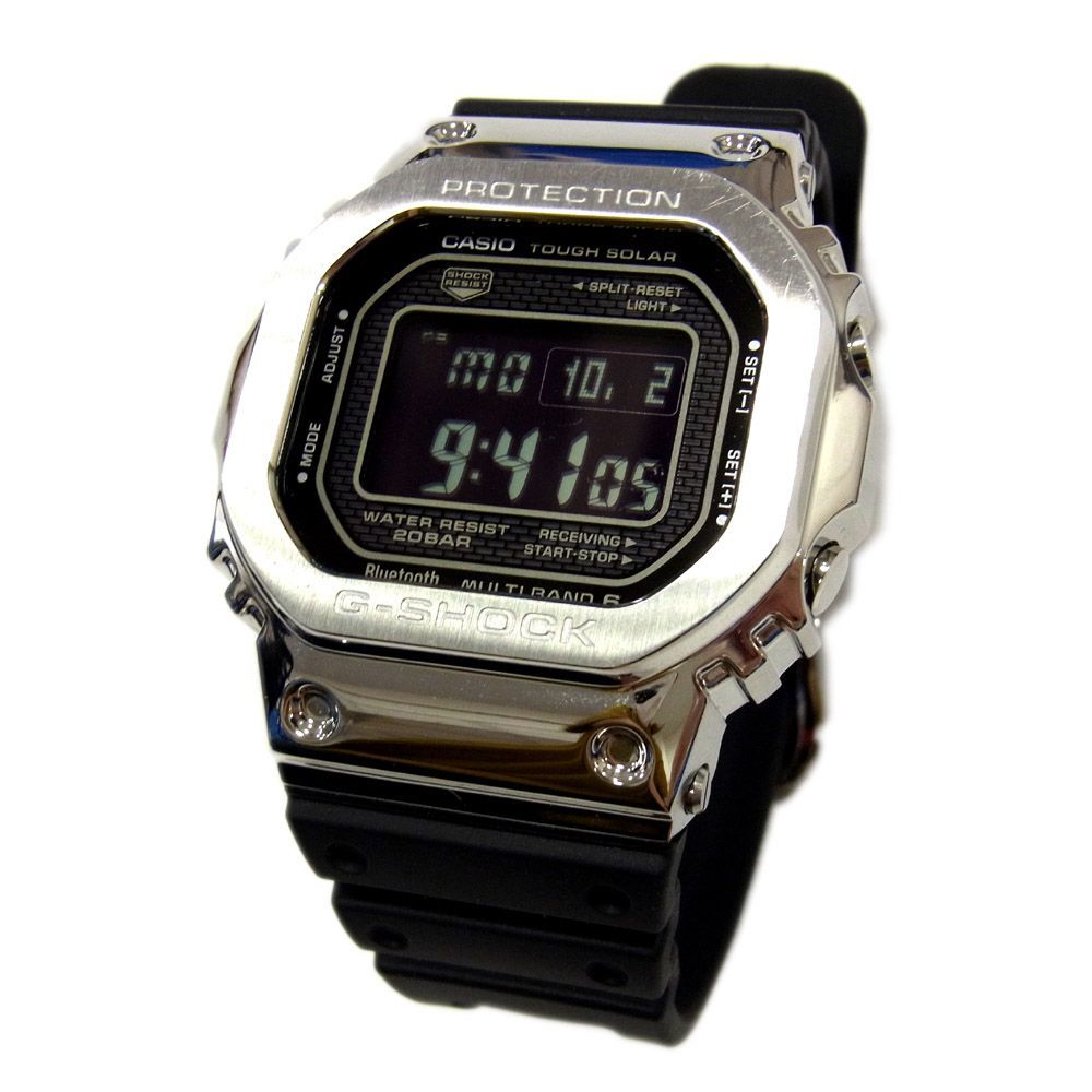 美品 定価6万6000円●カシオ Gショック フルメタル 腕時計 ウォッチ 電波時計 G-SHOCK GMW-B5000-1JF ステンレス ブラック 1円スタート