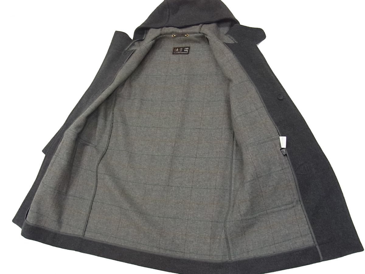 美品 DAKS ダックス ウール100% ダッフルコート 裏チェック柄-