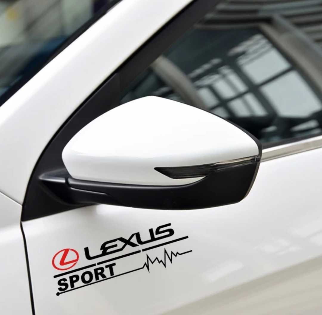  Lexus SPORT зеркало на двери окно стикер 2P [ черный ]LS500h GS300h GS350 GS450h IS300h IS350 CT200h RX300 RX450h