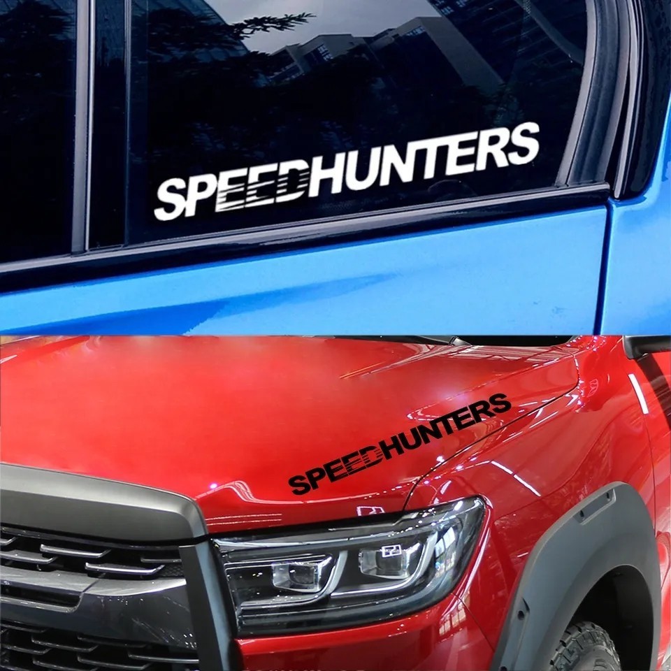 スピードハンターズ 大型ステッカー【レッド】SPEED HUNTERS イベント カスタム JDM 痛者 ドレスアップデカール_画像5