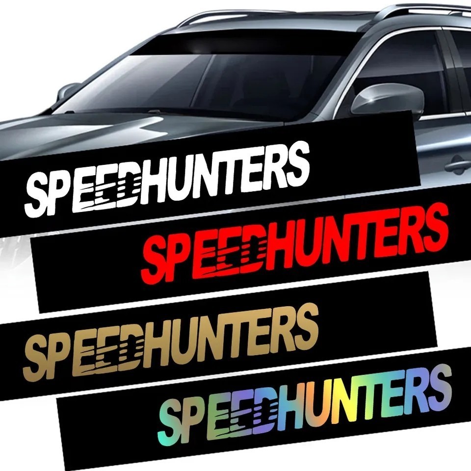 スピードハンターズ 大型ステッカー【レッド】SPEED HUNTERS イベント カスタム JDM 痛者 ドレスアップデカール_画像1