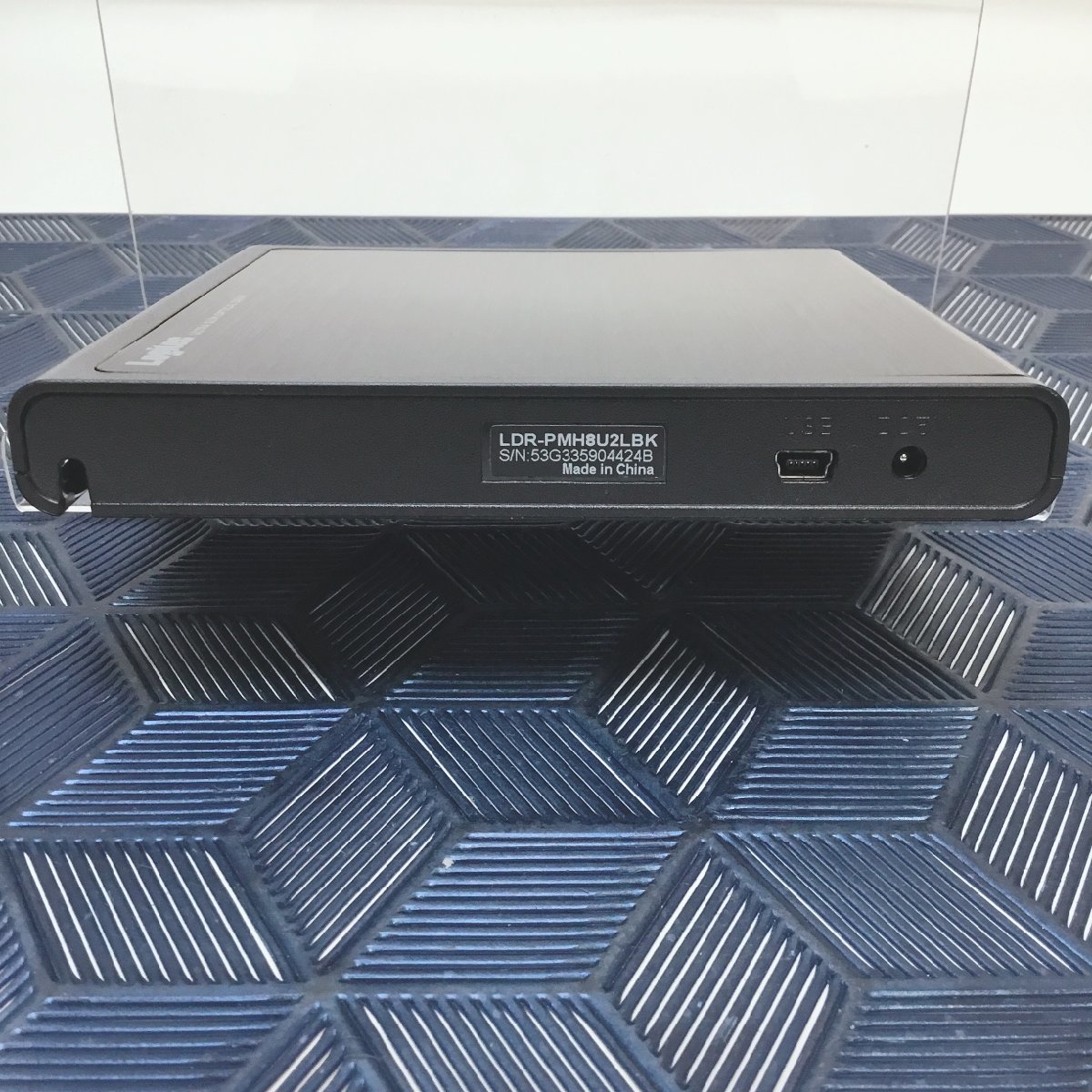 【中古品/インボイス登録店/CH】Logitec LDR-PMH8U2LBK カンタンポータブルDVDドライブ USB2.0対応 ロジテック　IM1019_画像4