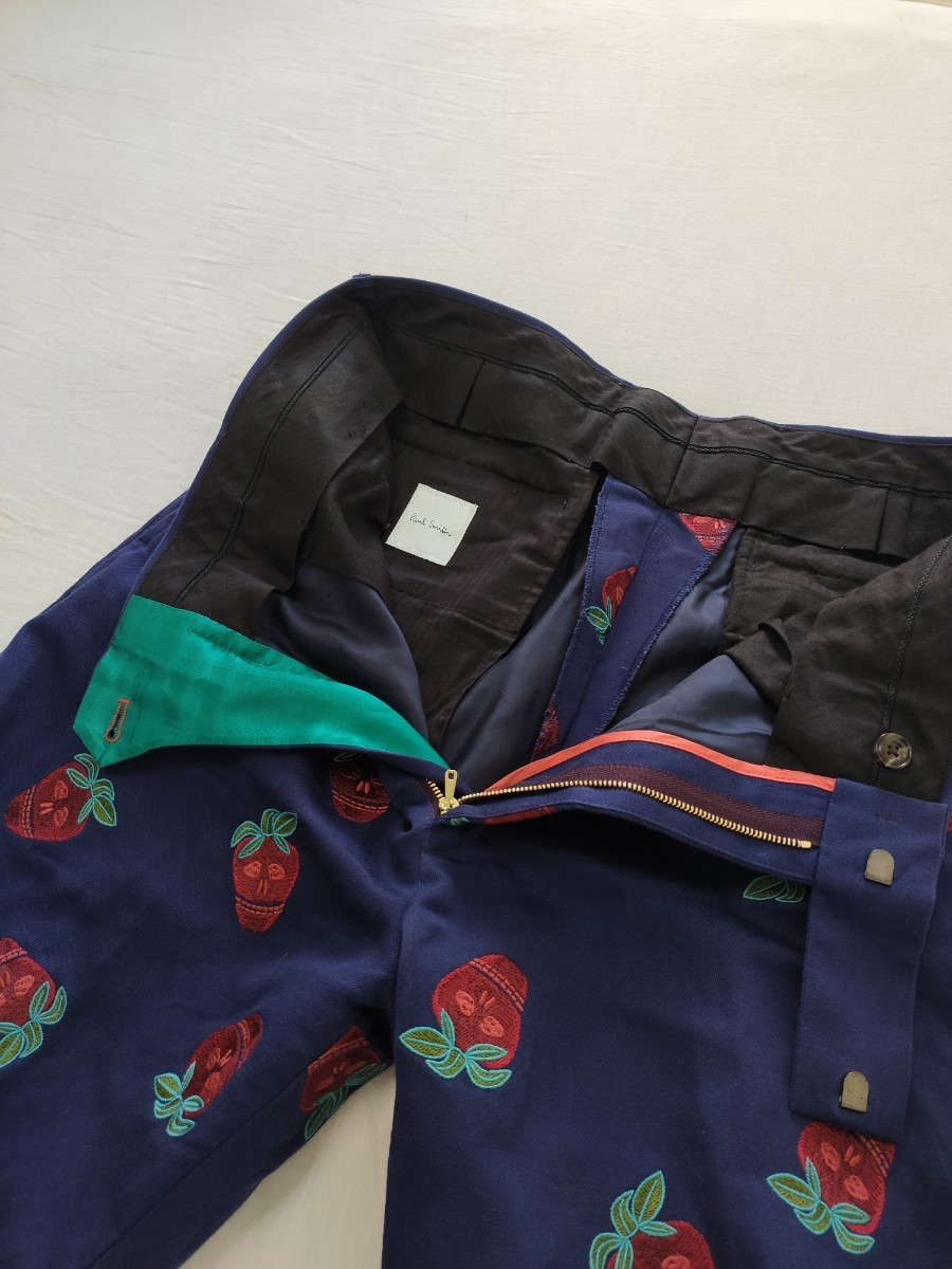 ■希少■Paul Smith ポールスミス ストロベリースカル セットアップ ミリタリージャケット ハロウィン お洒落 秋口 Lサイズ_画像9