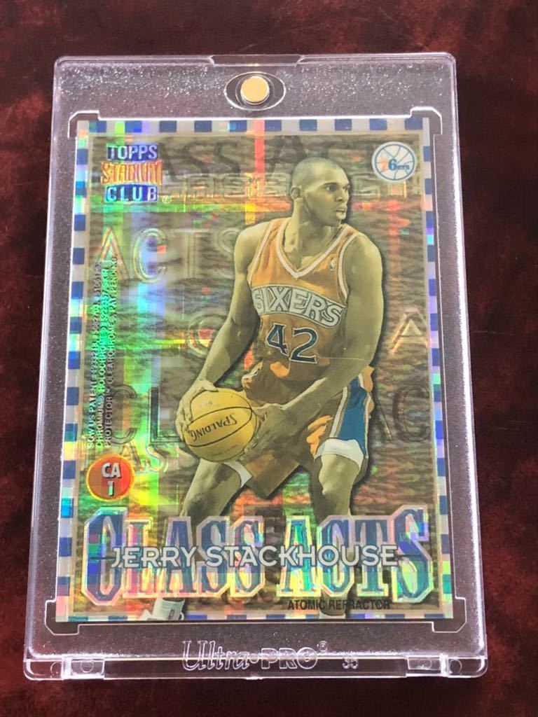 【michael jordan(ジョーダン)】96-97 topps STADIUM CLUB CLASS ACTS ATOMIC REF w/jerry stackhouse ★美品★_画像2