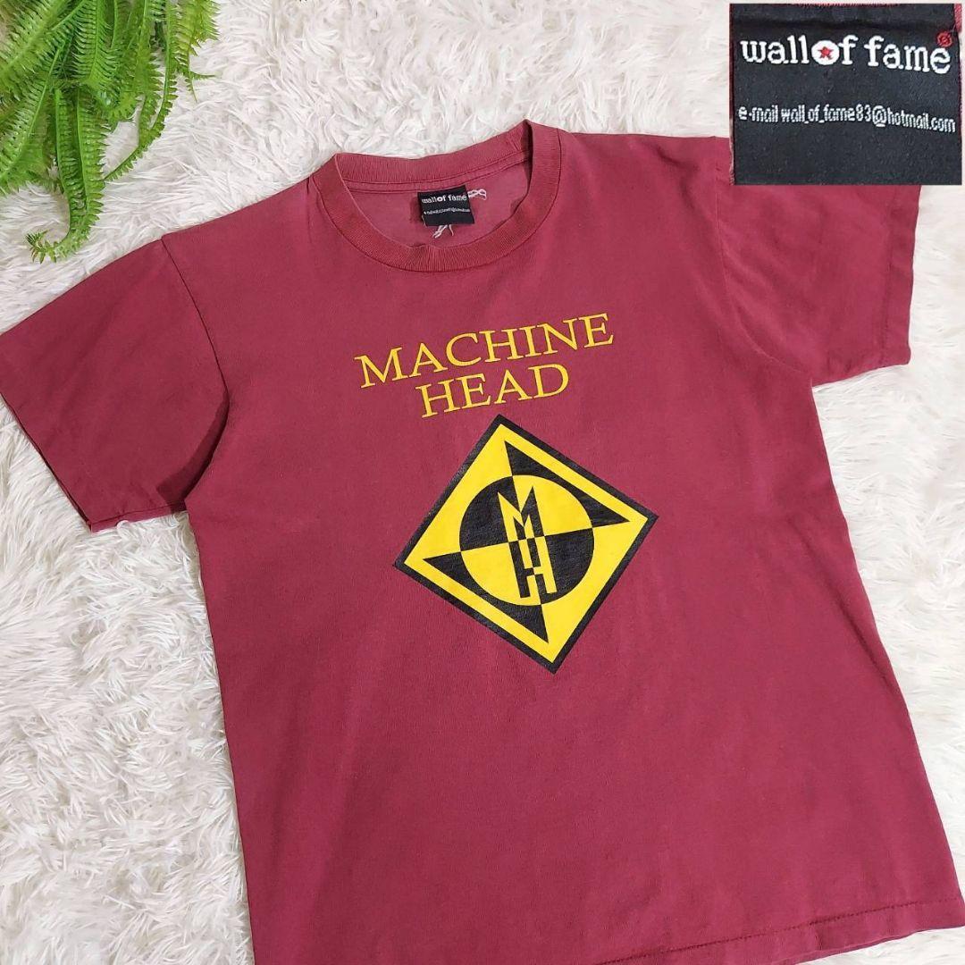 ヘヴィメタル MACHINE HEAD Tシャツ・えんじ・シングルステッチ メタル ロックバンドT wall of fame ヘビーメタル7923