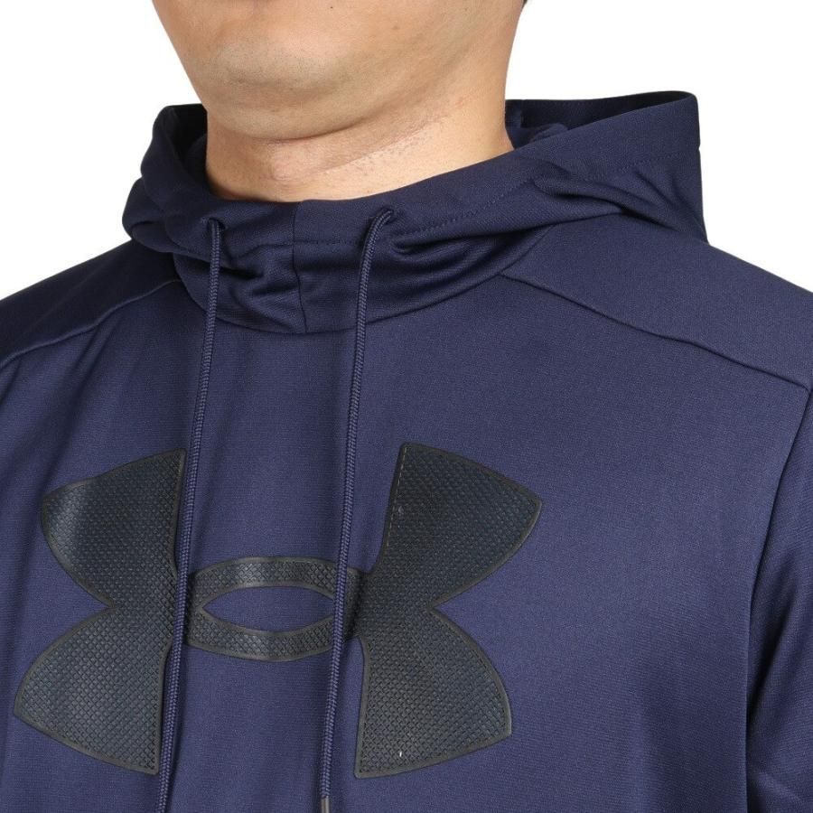 ★アンダーアーマー UNDER ARMOUR UA 新品 メンズ 裏毛 スウェット ビッグロゴ パーカー ジャケット 紺 [13733524101N-L] 二 弐★QWER_画像1