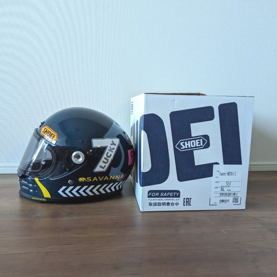 SHOEI グラムスター チーターカスタムサイクルズ ブルー XL SHOEI グラムスター チーターカスタムサイクルズ ブルー XL