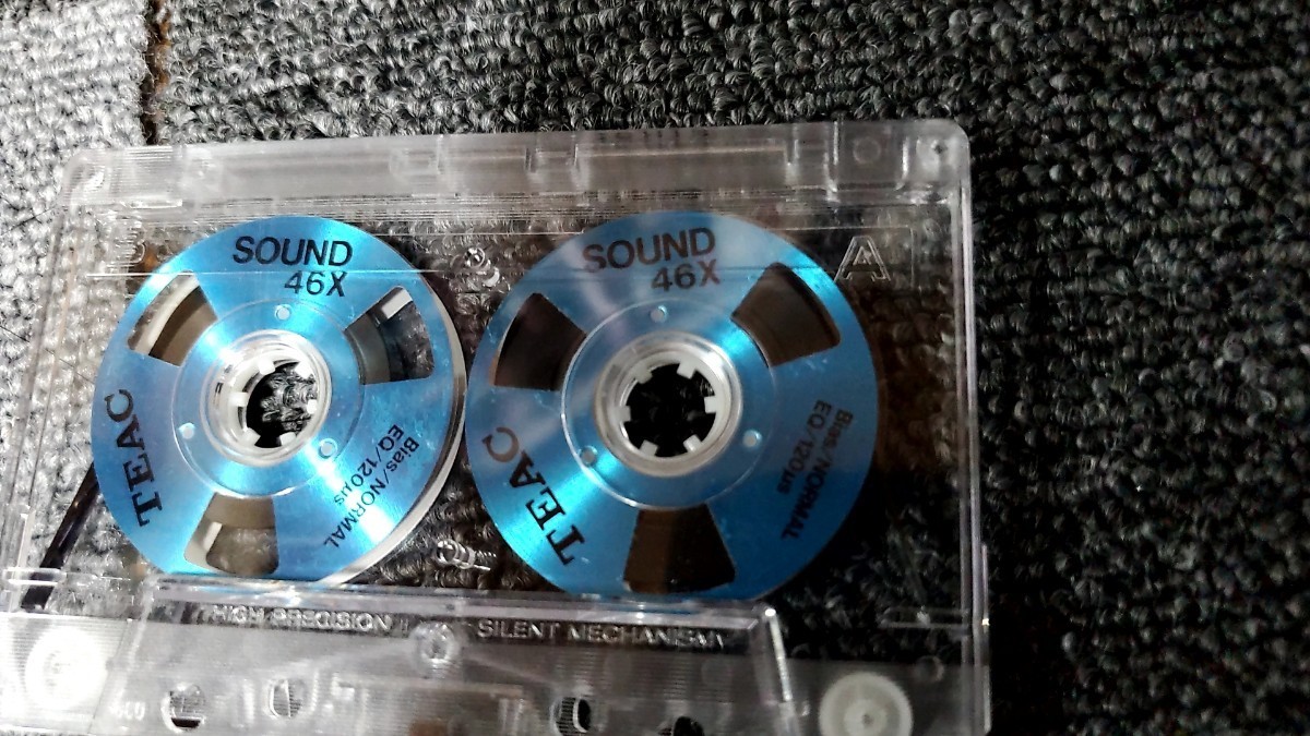  SOUND46X ティアック カセットテープ オープンリール風 TEAC SOUND46X 録音済? ブルー ジャンク_画像5