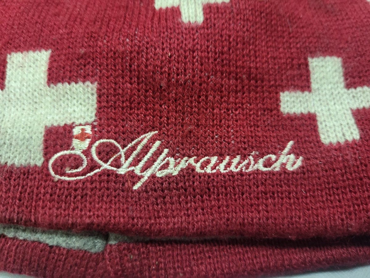 ALPRAUSCH　アルプラウシュ　アクリル ニットキャップ ビーニー ニット帽　中古　フリーサイズ_画像4