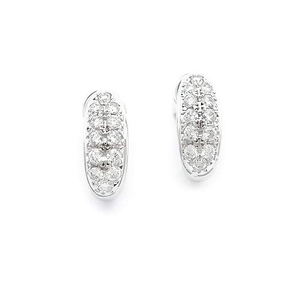 [ green shop pawnshop ] Mikimoto diamond earrings 0.21ct 0.21ct K18WG[ used ]