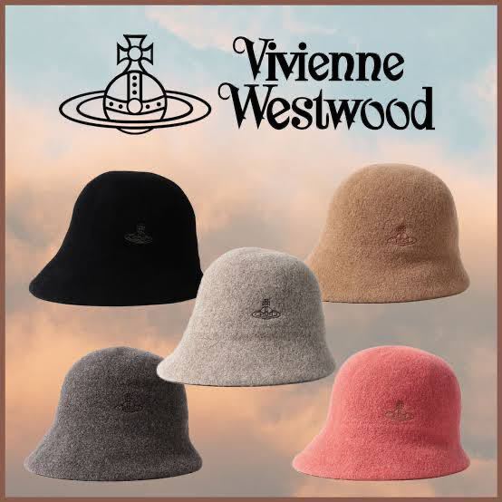 キャップ帽子 Vivienne Westwood Vivienne ORB刺繍バスククロッシェ　赤　日本製
