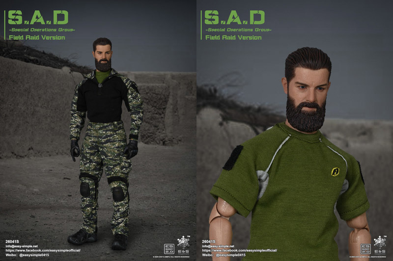 ▲ EASY&SIMPLE社製 S.A.D / Woodland .ver【ライト カラビナ 止血ベルト】1/6 スケールフィギュア E&S soldierstory damtoys カスタム_こちらの商品よりパーツ取りしたものです