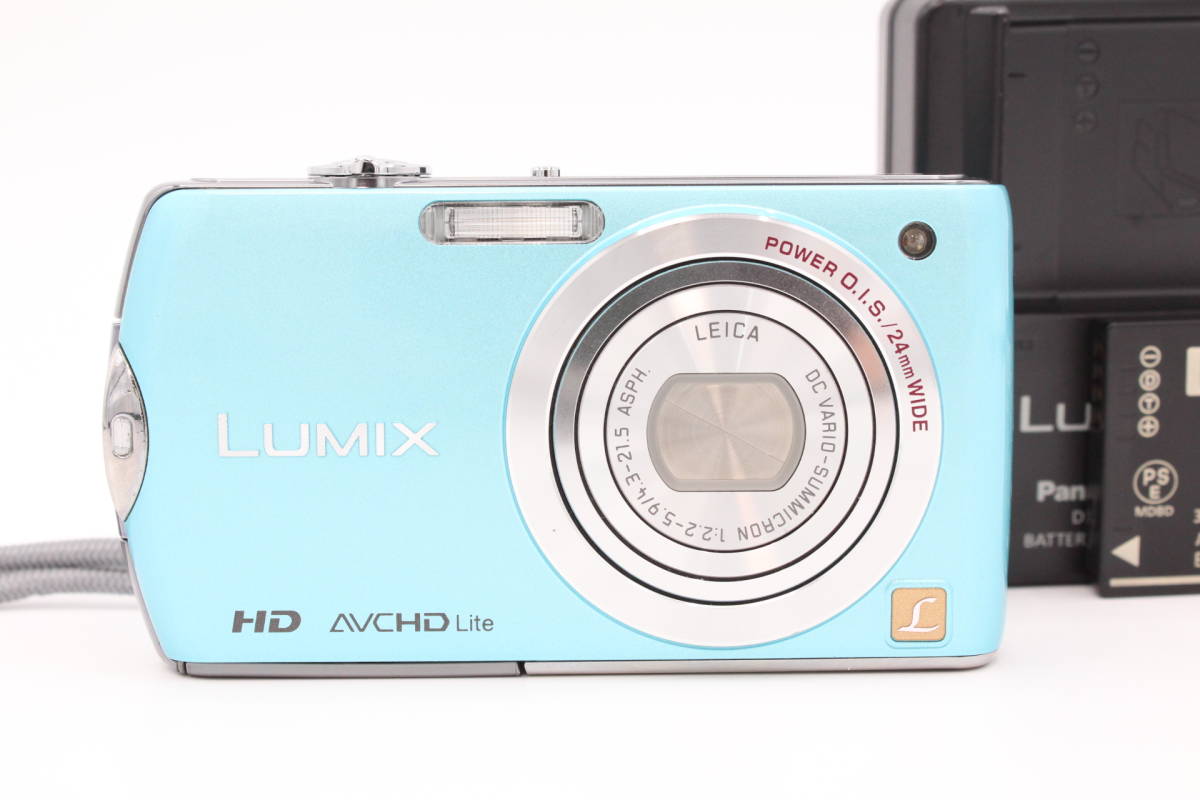 【美品】Panasonic パナソニック デジタルカメラ LUMIX FX70 フローラルブルー DMC-FX70-A #LE2023601