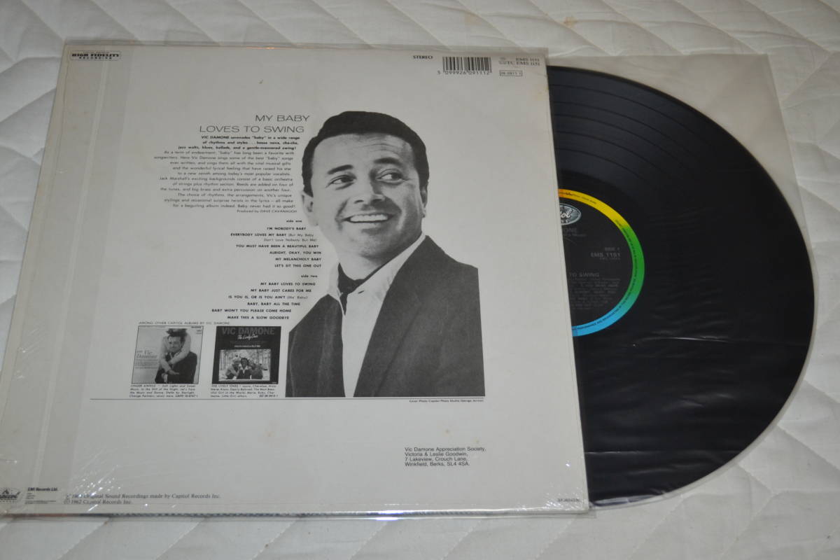 12(LP) VIC DAMONE My Baby Loves to Swing UK再発　概ね美品_画像2