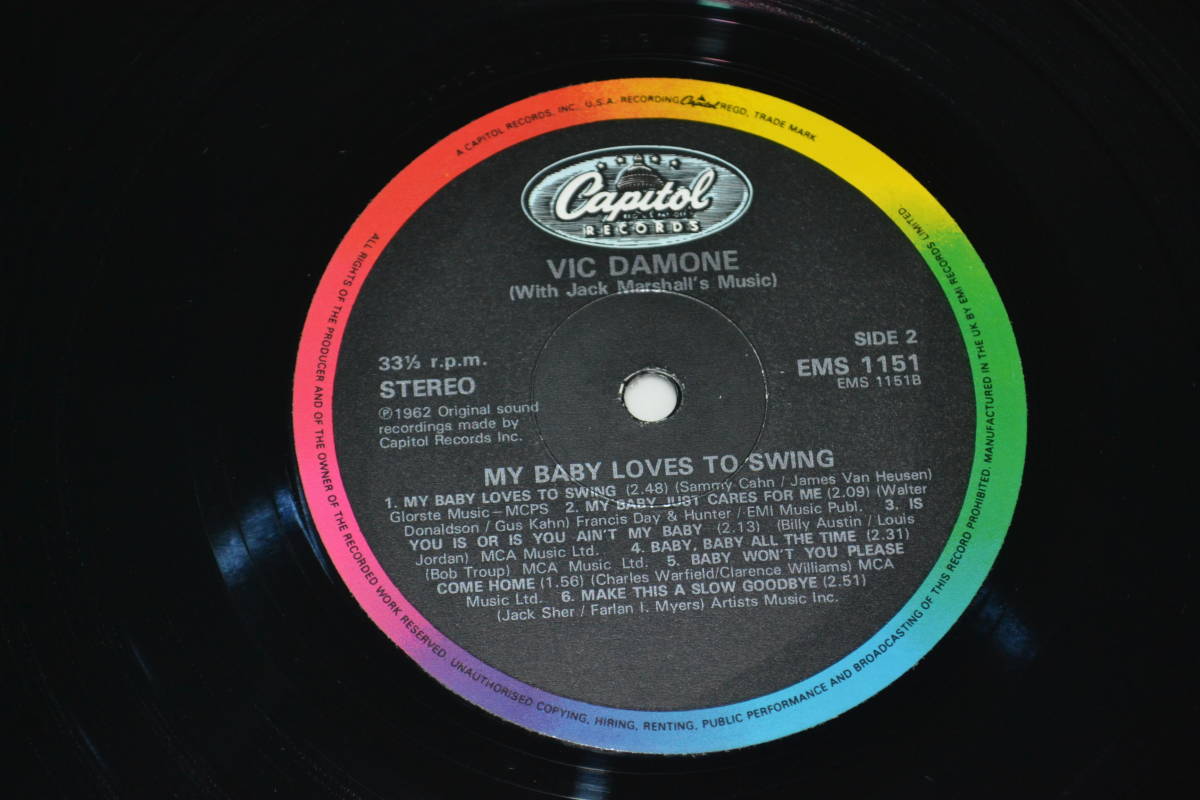 12(LP) VIC DAMONE My Baby Loves to Swing UK再発　概ね美品_画像4
