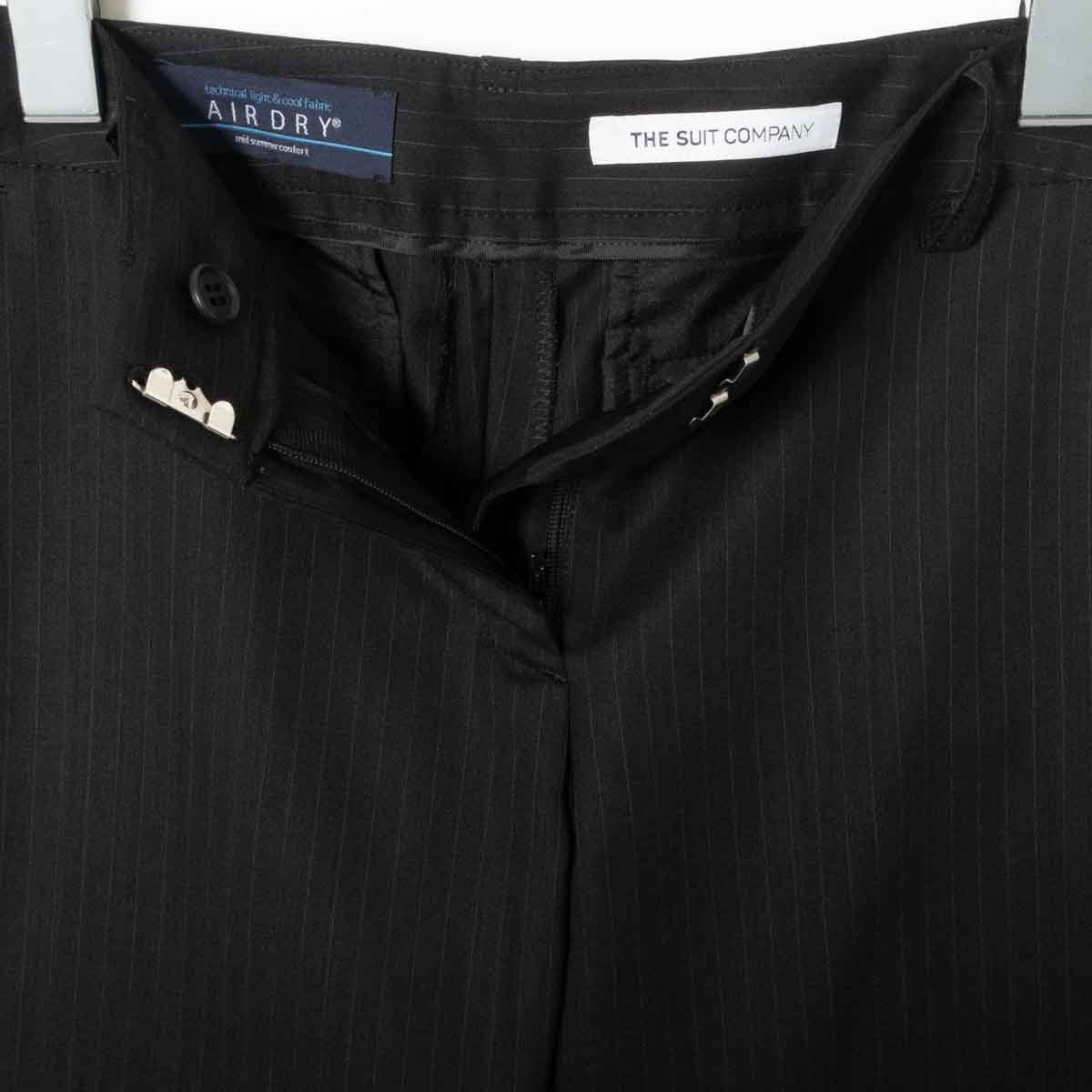 THE SUIT COMPANY ３点セットスーツ セットアップ ザ スーツカンパニー ブラック 黒 ストライプ ジャケット スカート パンツ 薄手 38/36/36_画像7