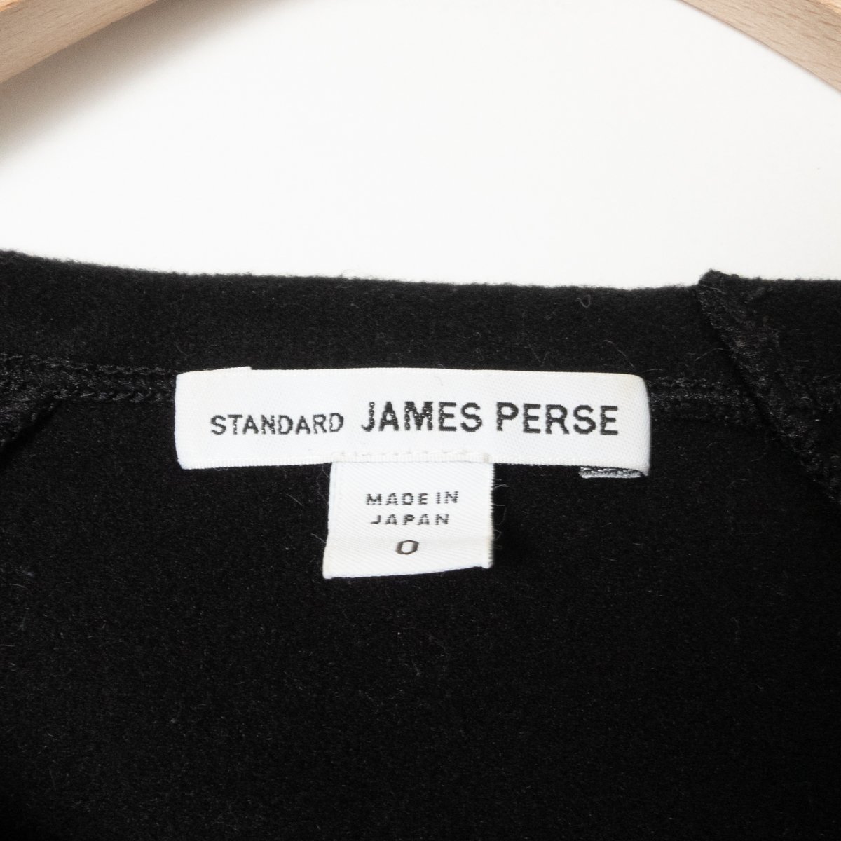 JAMES PERSE ジェームスパース フリース プルオーバー カットソー トップス 長袖 チュニック 0 リヨセル ブラック 黒 シンプル カジュアル_画像2