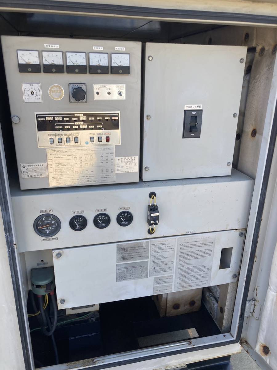  Hitachi disaster prevention for own departure TEL . soundproofing type engine type generator for emergency own generator 200v 120kva 96kw diesel engine saec EP100T operation verification settled excellent 