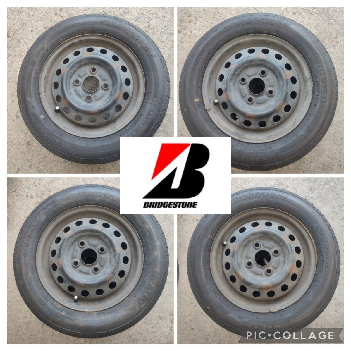 スズキ ワゴンR (DBA-MH21S)純正13インチスチールホイールと13インチ スズキ ワゴンR (DBA-MH21S)純正13インチスチールホイールと13インチ
