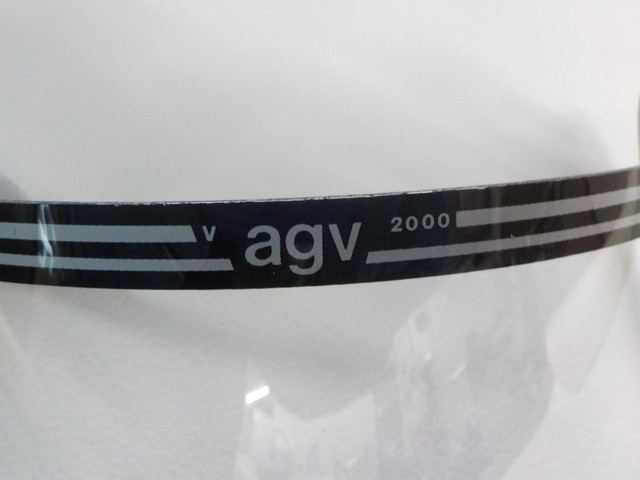 UAS●○AGV　V-2000用　ヘルメットシールド（黒×白）_画像4